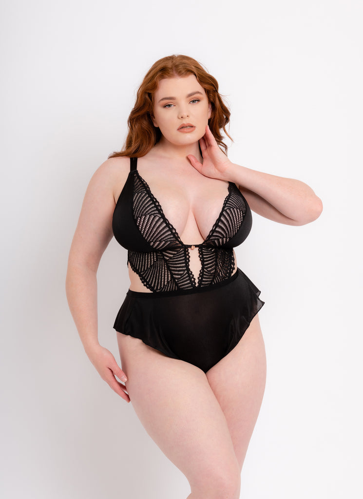 Scantilly Senses Plunge Bodysuit Black – Curvy Kate UK