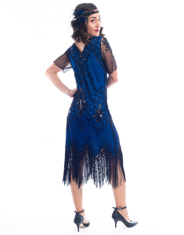 navy blue gatsby dress