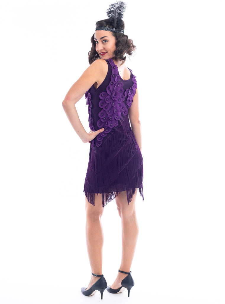 next purple fringe dress