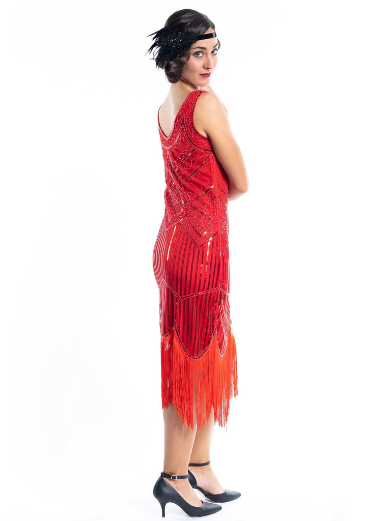 red flapper dress