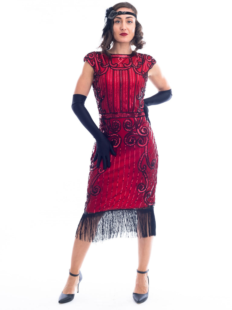 red flapper dress plus size