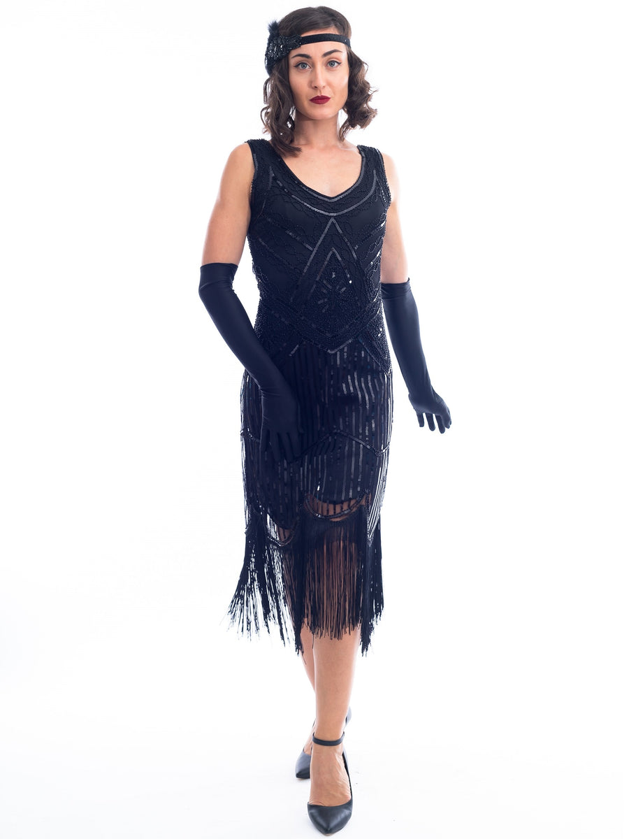 beaded flapper dress