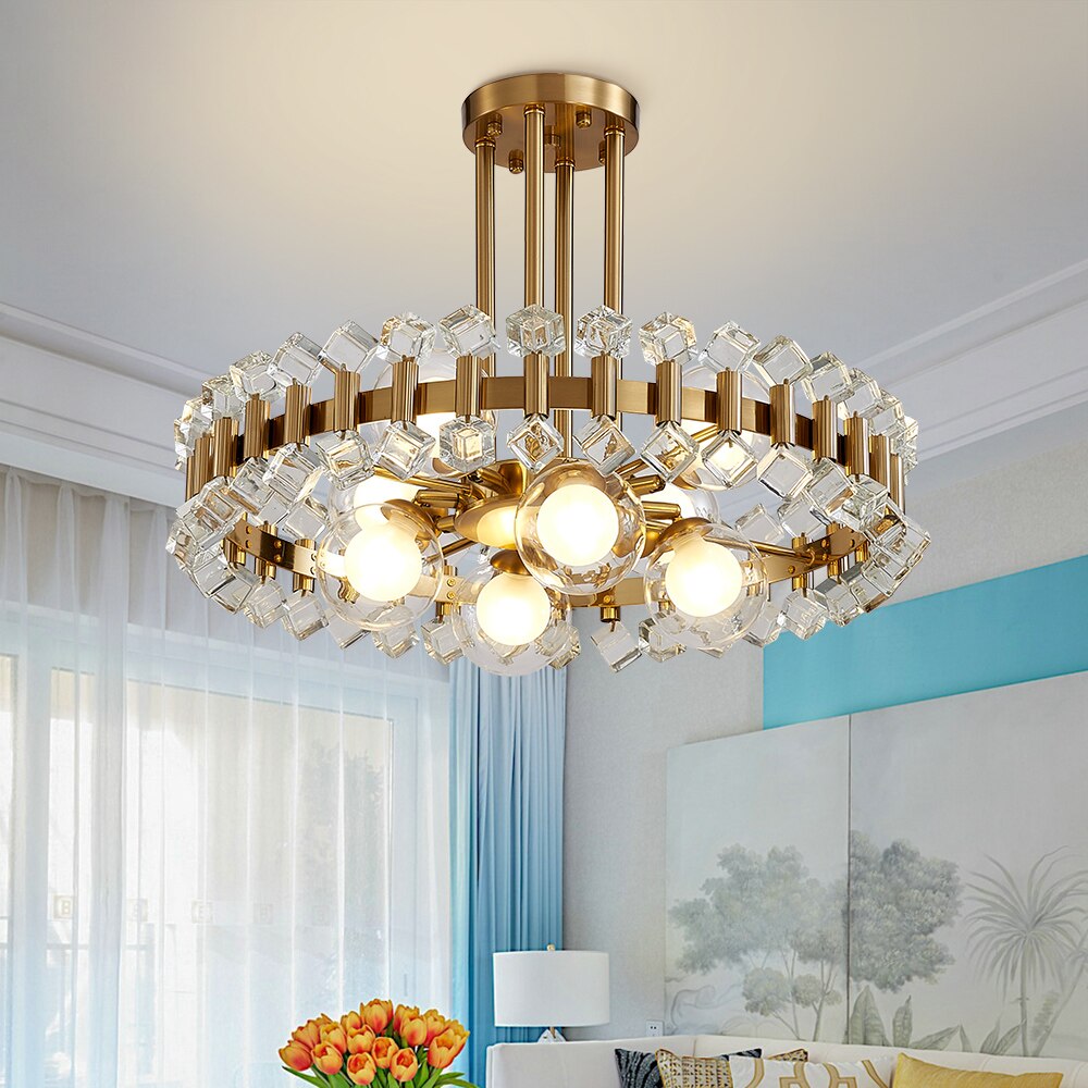 Esmeralda All-Around Crystal Wrapped Rounded Chandelier