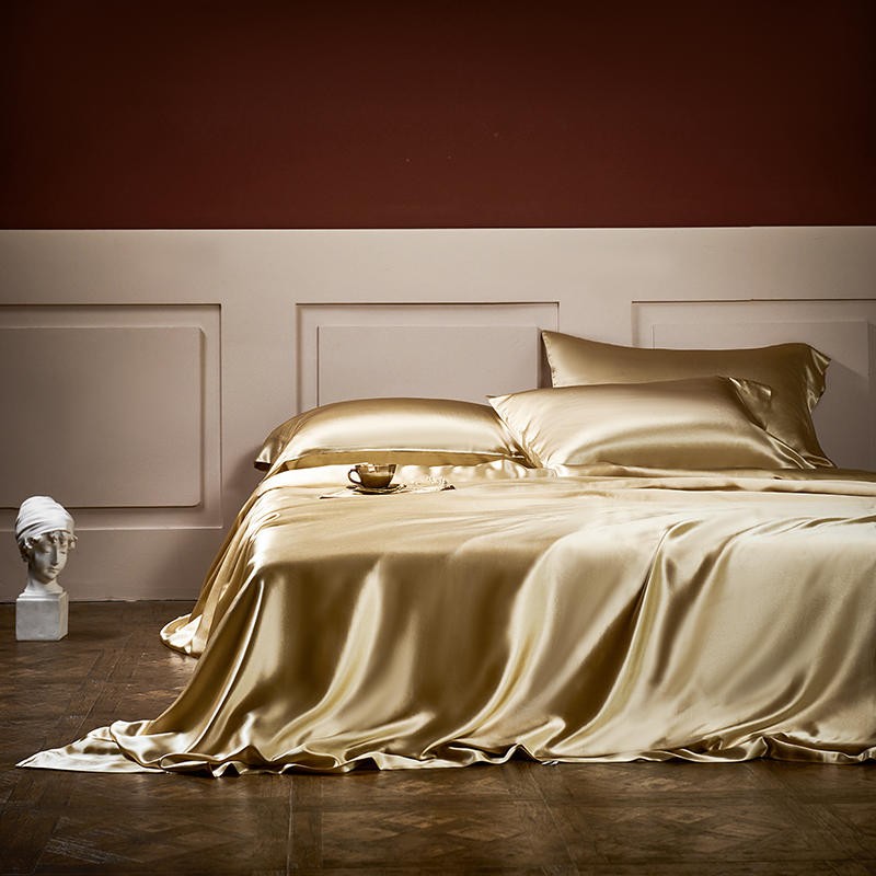 Zenith Grey Luxury Pure Mulberry Silk Bedding Set