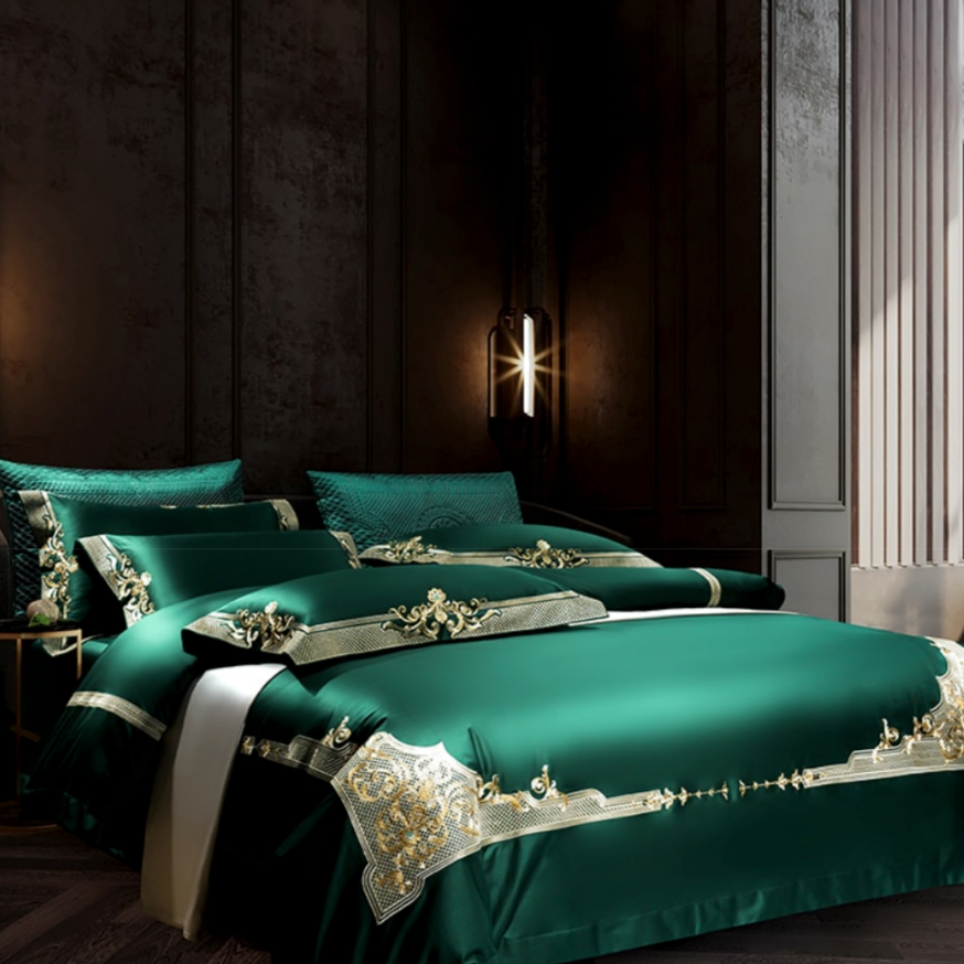 Pheliza Egyptian Cotton Embroidery Premium Luxury Bedding Set