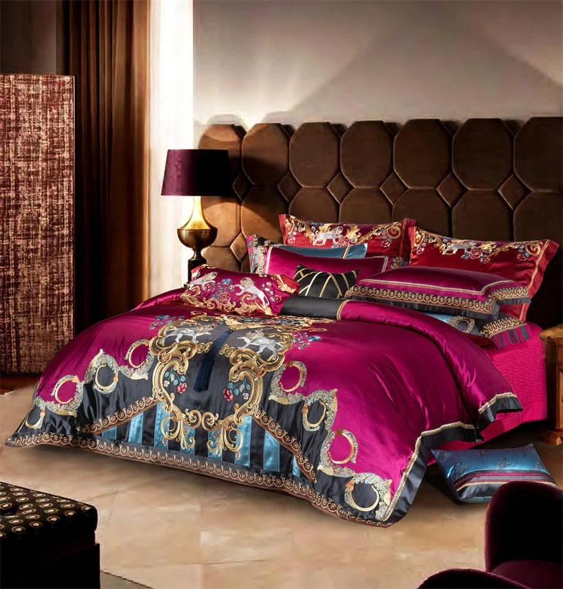 Oriental Jacquard Luxury Bedding Set – DECORATIQ