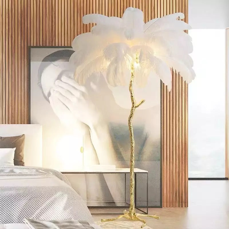 palmera luxury feather lamp