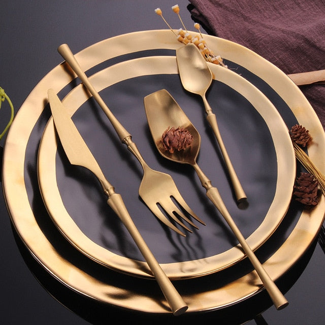 Selena Gold Edge Luxury Cutlery Set