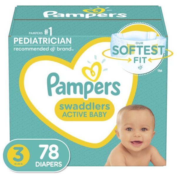 Schelden leerplan Pebish Pampers Swaddlers Active Baby Soft Diapers - Size 3, 78 Count — Custom  Treats