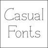 casual single line fonts