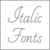 italic single line fonts
