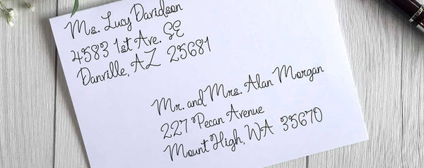 Christmas wedding invitations using SLF Hand Lettered Single Line Font
