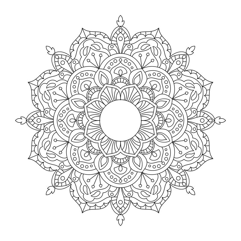 Downloadable SVG File - Boho Mandala - Single Line Fonts