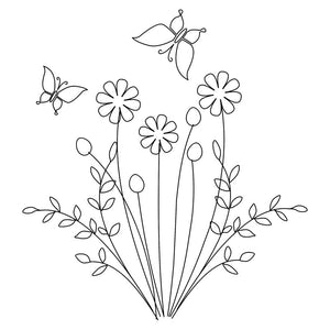 Download Downloadable Svg File Floral Flutter Single Line Fonts