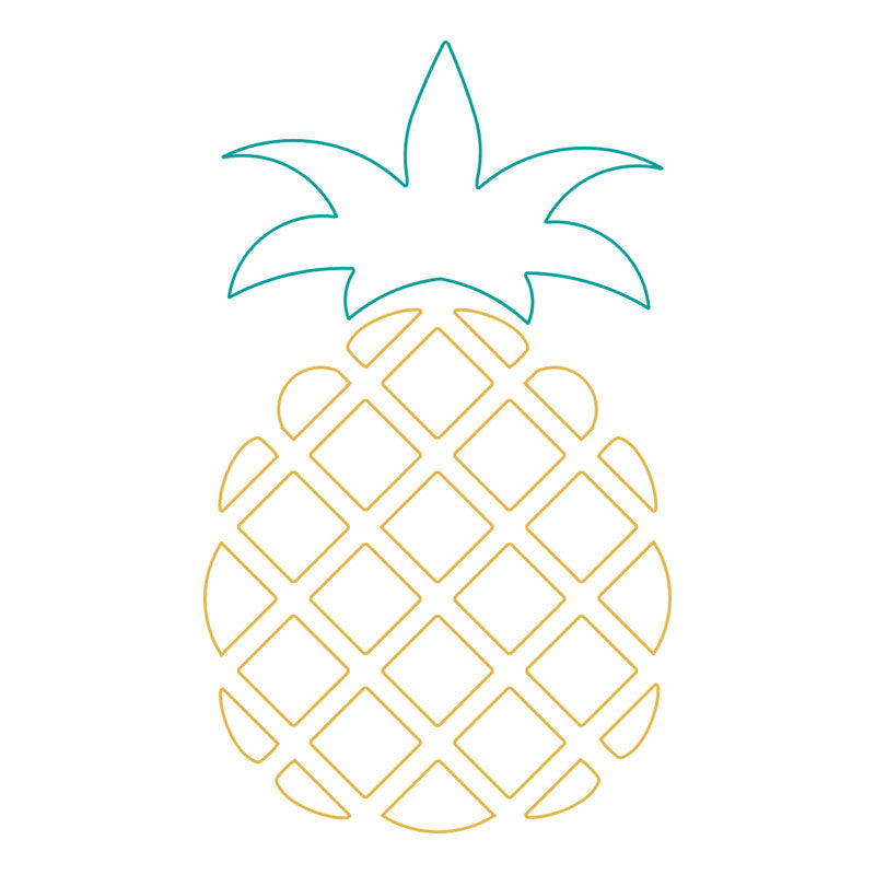 Downloadable Svg File Pineapple Single Line Fonts