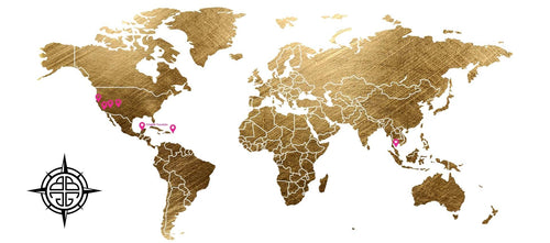BuDhaGirl Destinations Map | BuDhaGirl Bracelet Stack of the Week