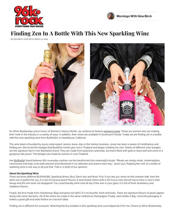 96k-Rock: Finding Zen in a Bottle with this New Sparkling Wine | BuDhaGirl