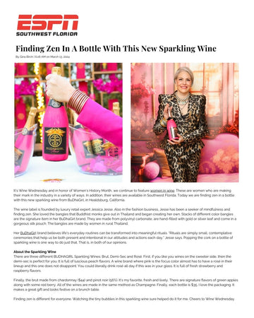ESPN Southwest Florida: Finding Zen in a Bottle with this New Sparkling Wine