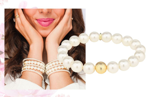 White Pearl Mala Beaded Bracelet | BuDhaGirl