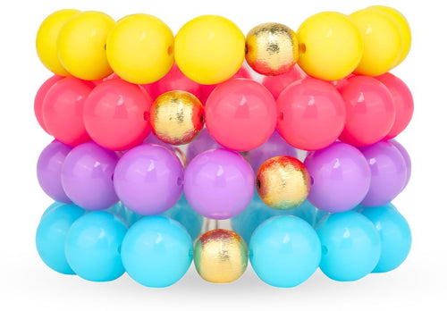 New for Summer: Yellow, Pink, Purple, and Aqua Cha Cha Beaded Bracelets | BuDhaGirl