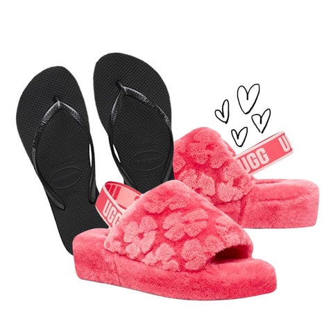 Black Havaianas Flip Flops and Pink Ugg Slippers | BuDhaGirl