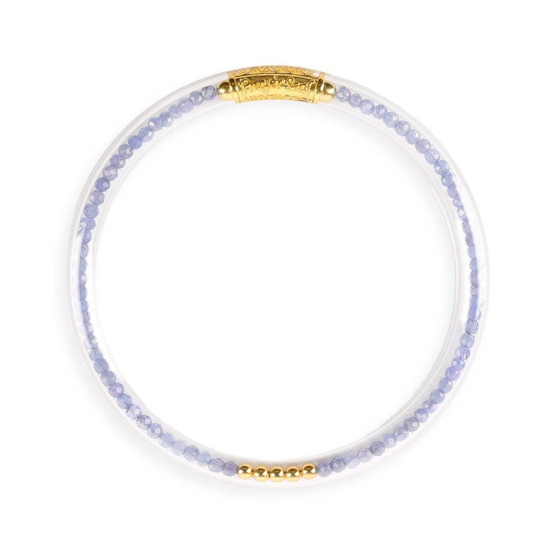 Tanzanite Luxe All Weather Bangle Bracelet - Serenity Prayer | BuDhaGirl