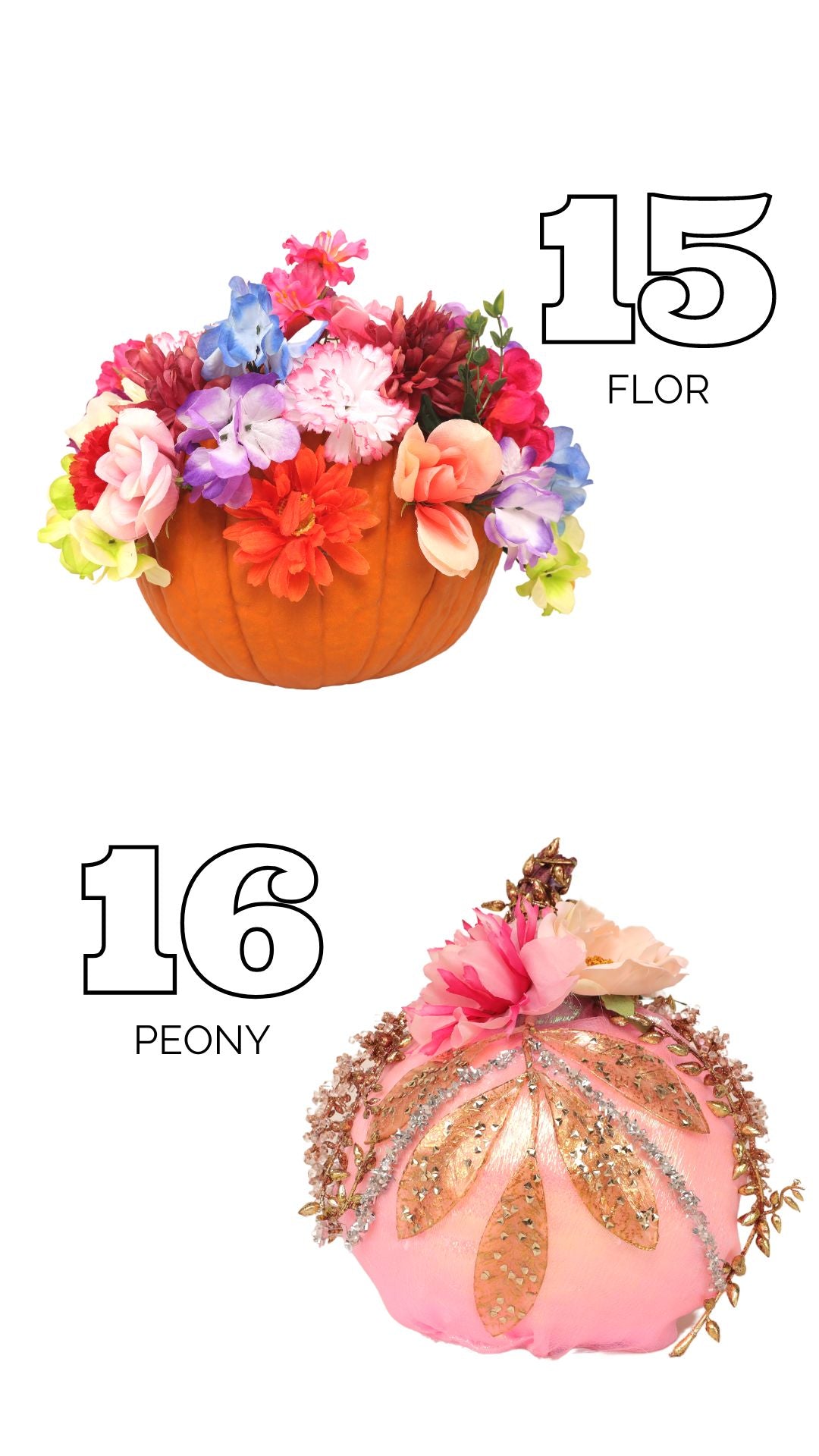 Floral Pumpkin named Flor, Peony Pumpkin | BuDhaBrief by BuDhaGirl 