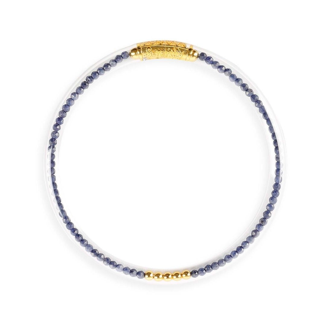 Sapphire Luxe All Weather Bangle Bracelet - Serenity Prayer | BuDhaGirl