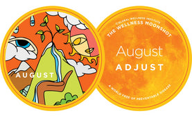 August 2022: Adjust - Part of Global Wellness Moonshot Calendar for 2022 | BuDhaBrief by BuDhaGirl