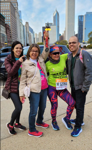 Marilyn Mattei with Family at Marathon| BuDhaHomage