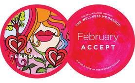 February 2022: Accept - Part of Global Wellness Moonshot Calendar for 2022 | BuDhaBrief by BuDhaGirl