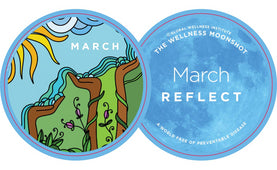 March 2022: Reflect - Part of Global Wellness Moonshot Calendar for 2022 | BuDhaBrief by BuDhaGirl