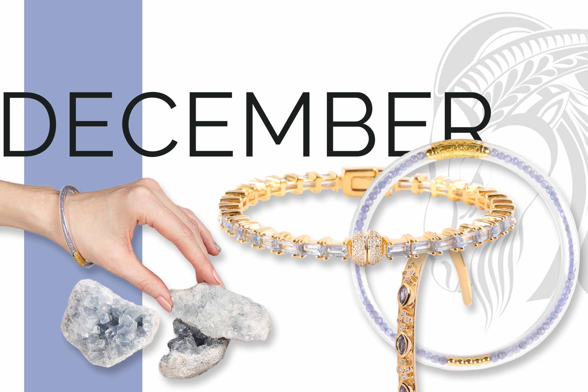 December Birthday Bangle Bracelet Stack For Capricorn - Tanzanite Gemstone Bangle | BuDhaGirl