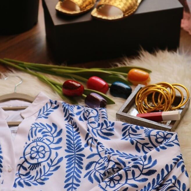 New Clothes, Lipstick, Flowers, Footwear and BuDhaGirl Gold All Weather Bangles given as gifts for Eid | BuDhaGirl