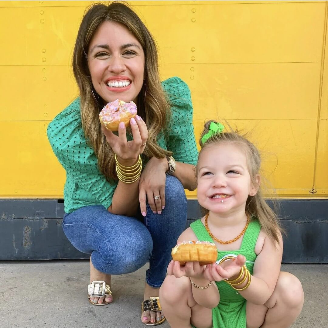 Image of Desi Dietz with her daughter Cami wearing BuDhaGirl Bangles