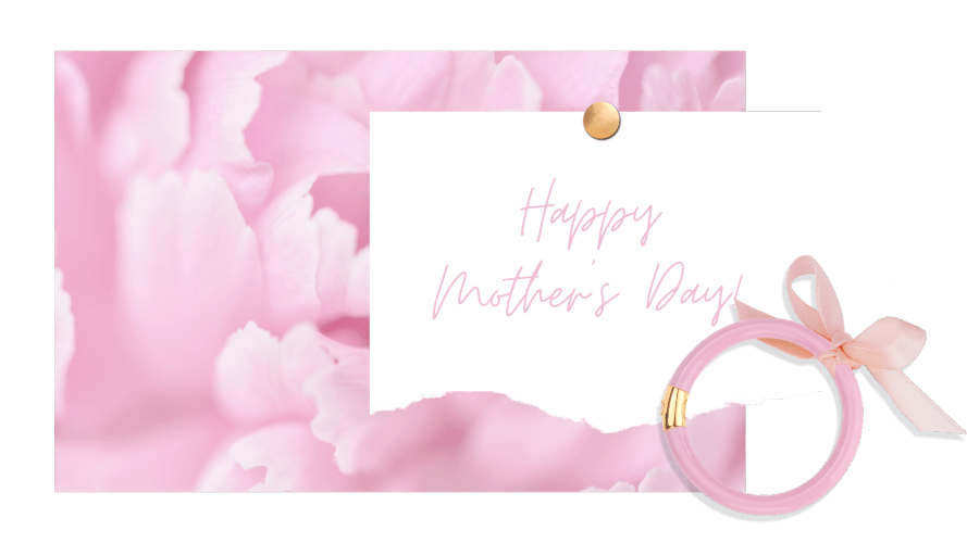 Happy Mother's Day Banner with Pink Baby All Season Bangle | BuDhaGirl