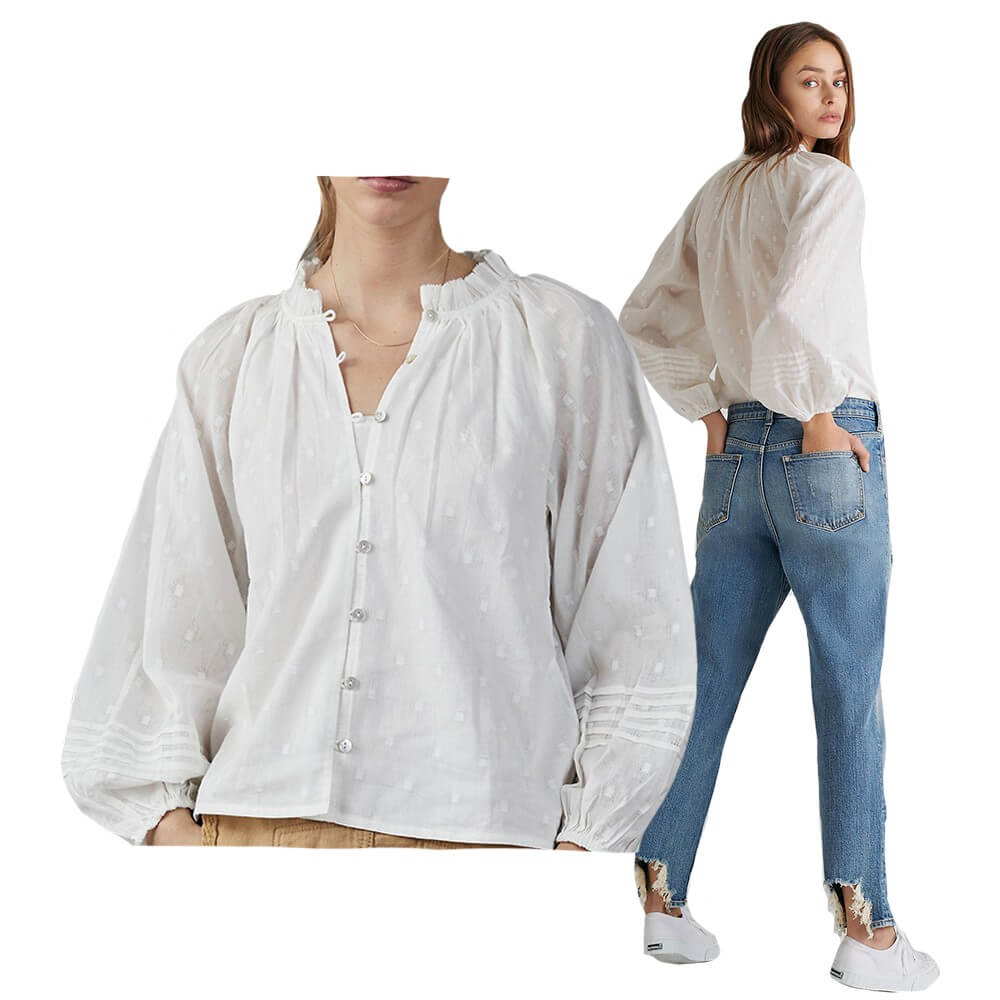 Antonia White Button-down top from Anthropologie | BuDhaGirl
