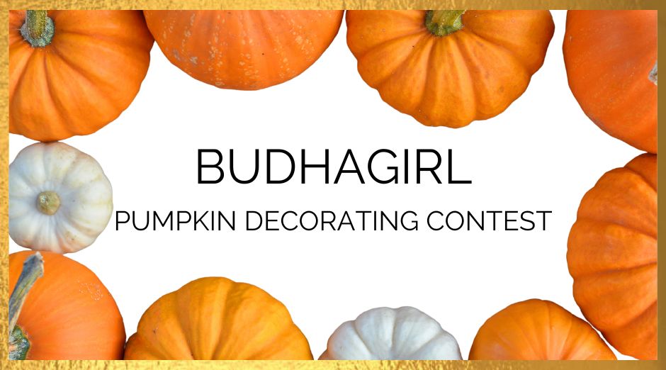 2022 BuDhaGirl Team Pumpkin Decorating contest banner| BuDhaBrief by BuDhaGirl