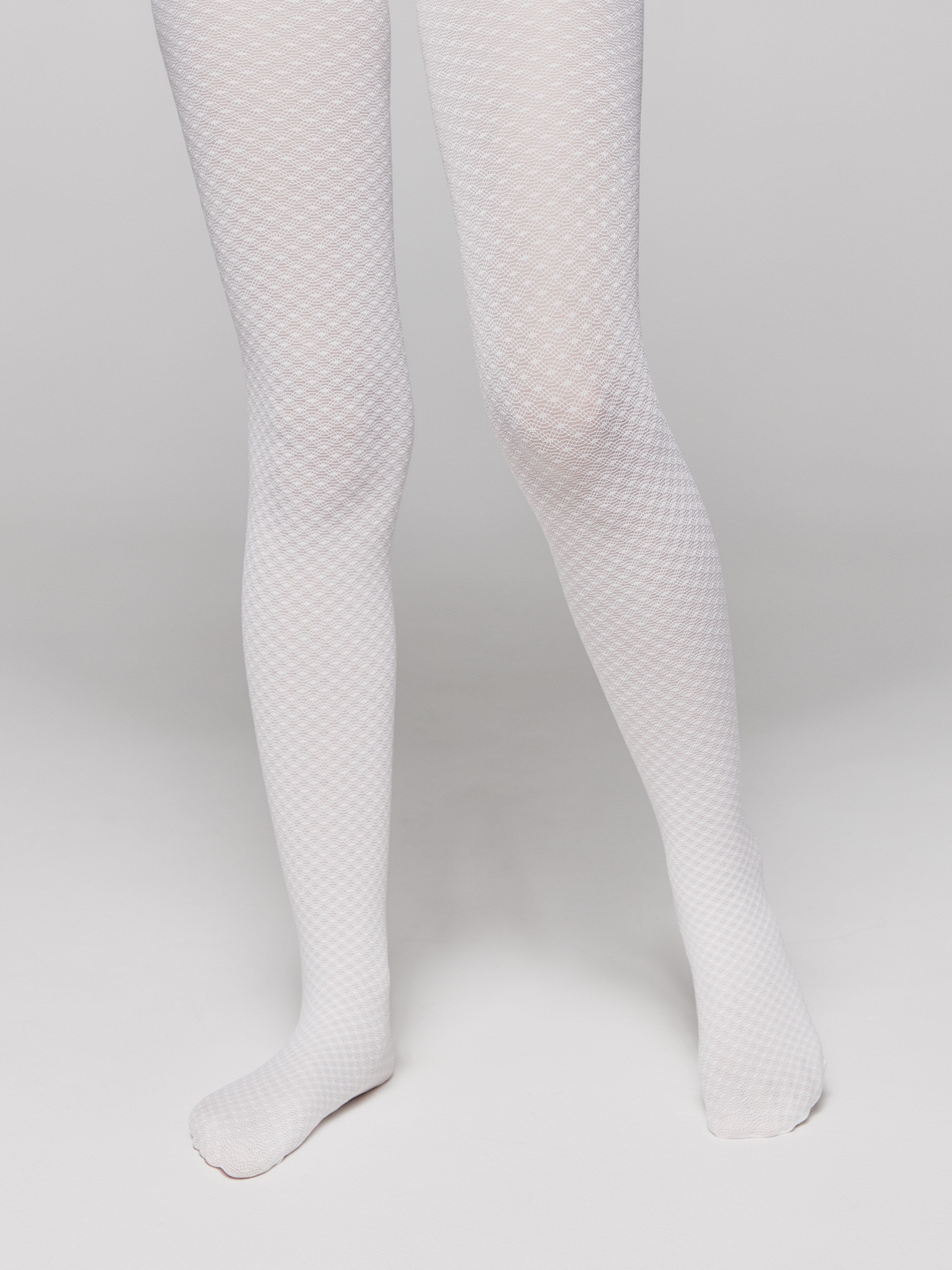 White Stuff Mini Spot Womens Contrast Toe Tights AW17