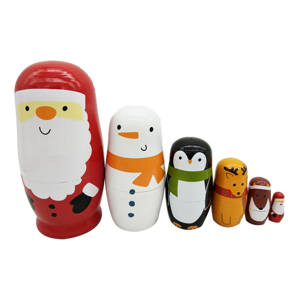 russian santa nesting dolls