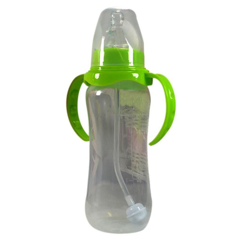 240ml Baby Bottle Straw Juice Water Bottles Training Cup Infant