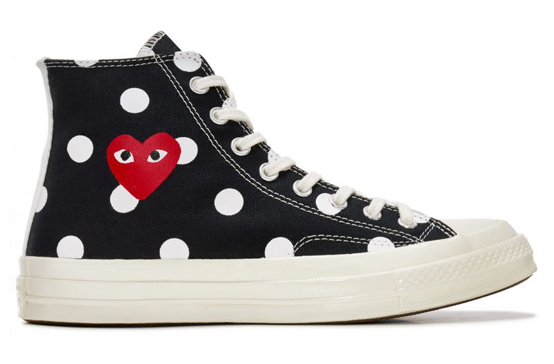 Converse x CDG polka dots high-top 