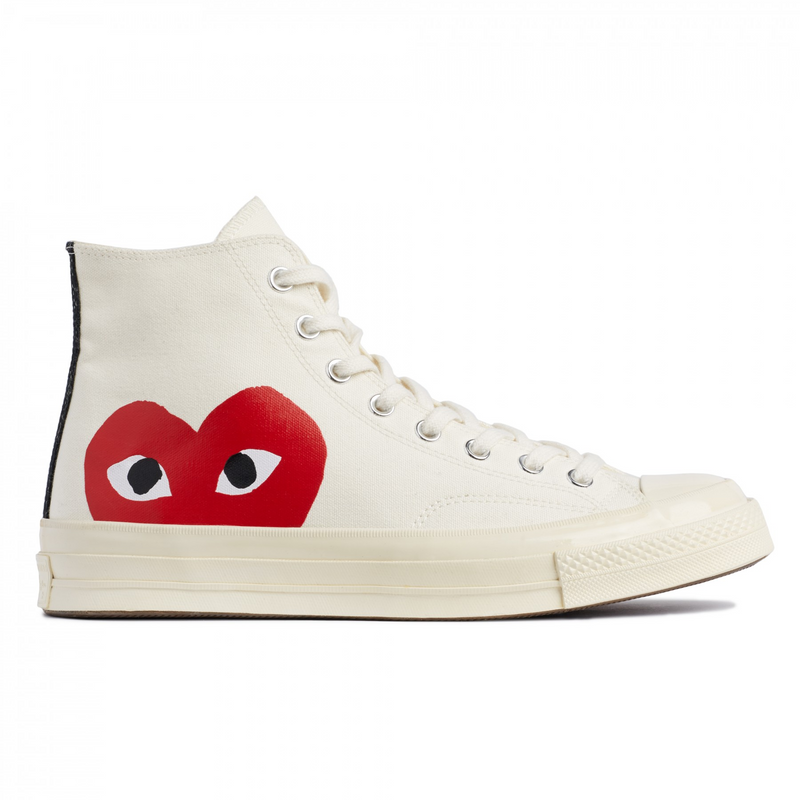 Converse x CDG red heart high-top 