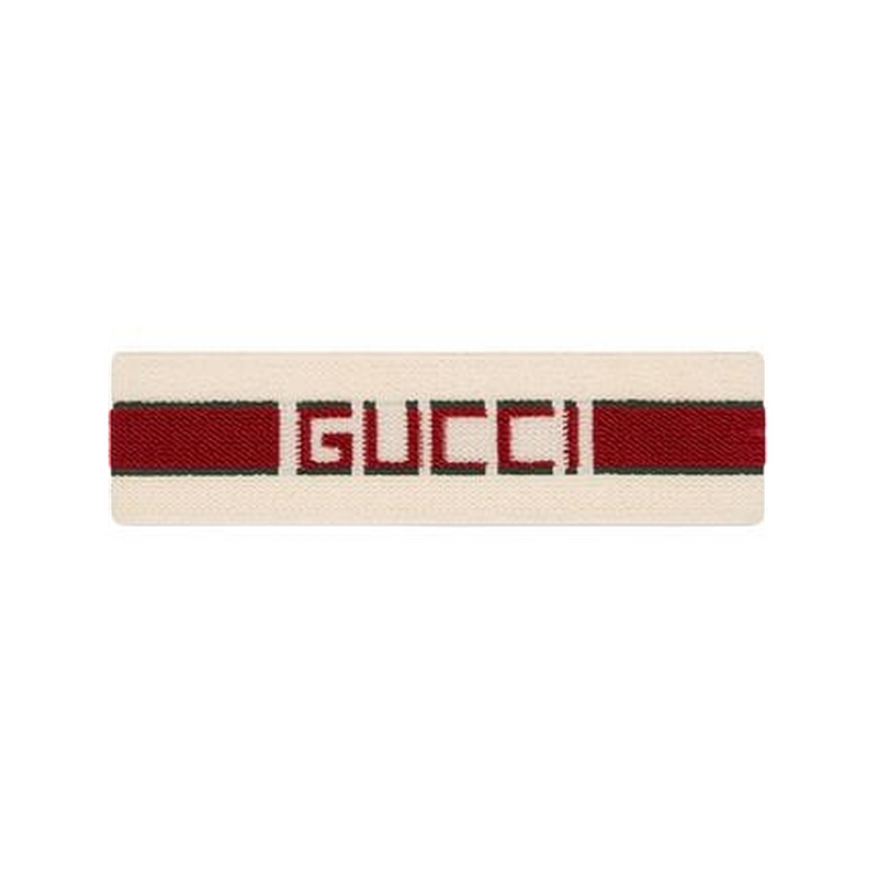 Gucci elastic headband in red for women 