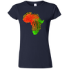 Africa Fingerprint Women's fitted tee