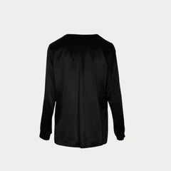 Le Comte Blouse/tuniek in satijn zwart