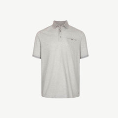 Brax polo beige met wit pinpoint