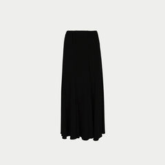 Erfo zwarte lange rok met elastiek rondom