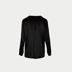 Le Comte zwart satijnen blouse/tuniek