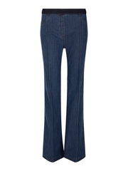 Gardeur flare jeans Zilla met elastieke band in midblue